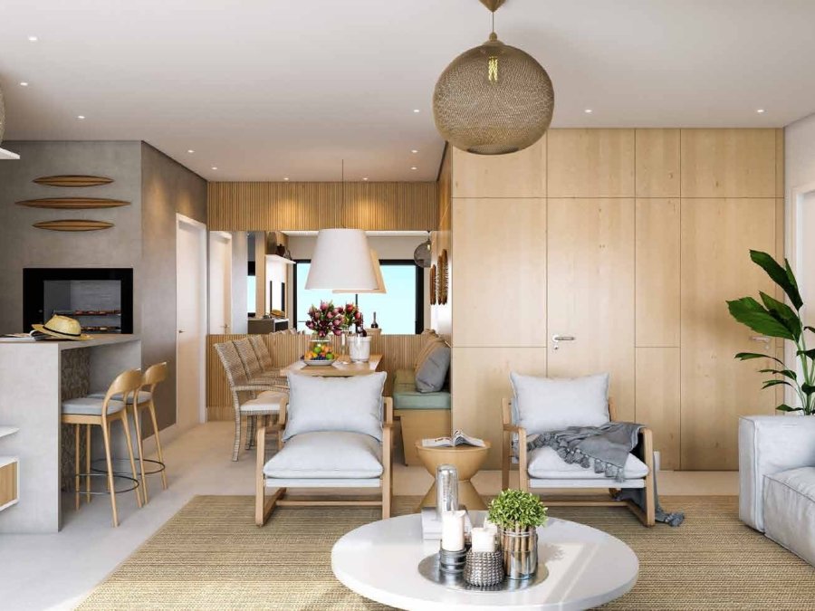 Living apartamento 3 dormitórios