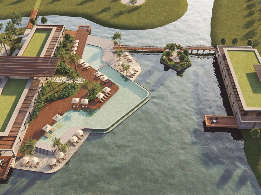 Isla Club House, lago interno e Club Spa